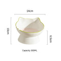 Ceramic Cervical Support Cat Food Bowl